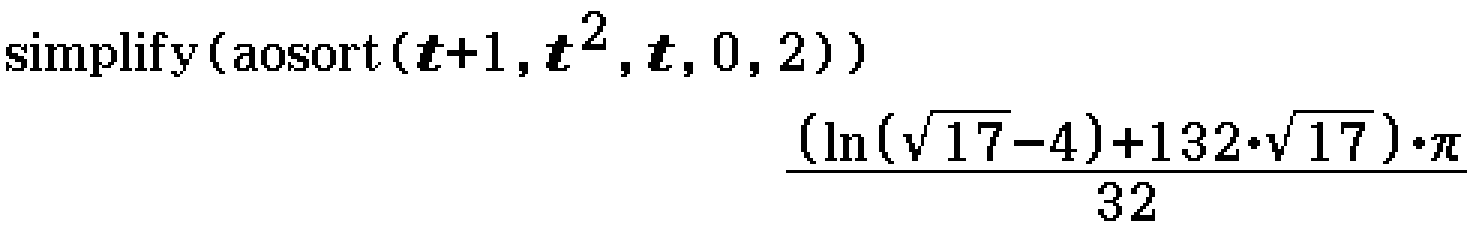 aosort(t+1, t^2, t, 0, 2)