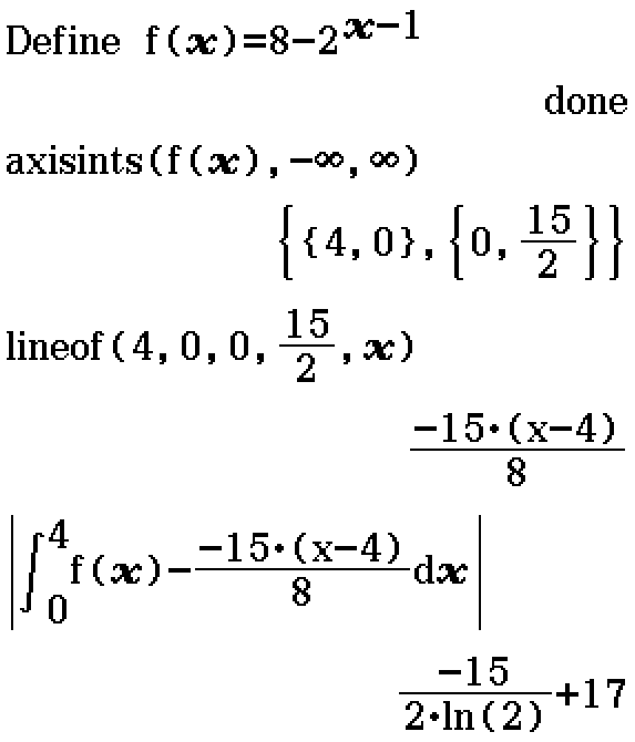 axisints(8-2^(x-1), -∞, ∞)