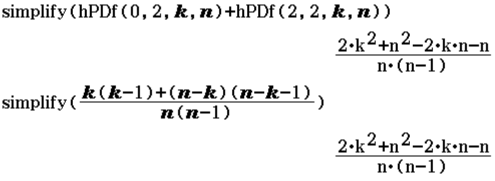 hPDf(0, 2, k, n)+hPDf(2, 2, k, n)