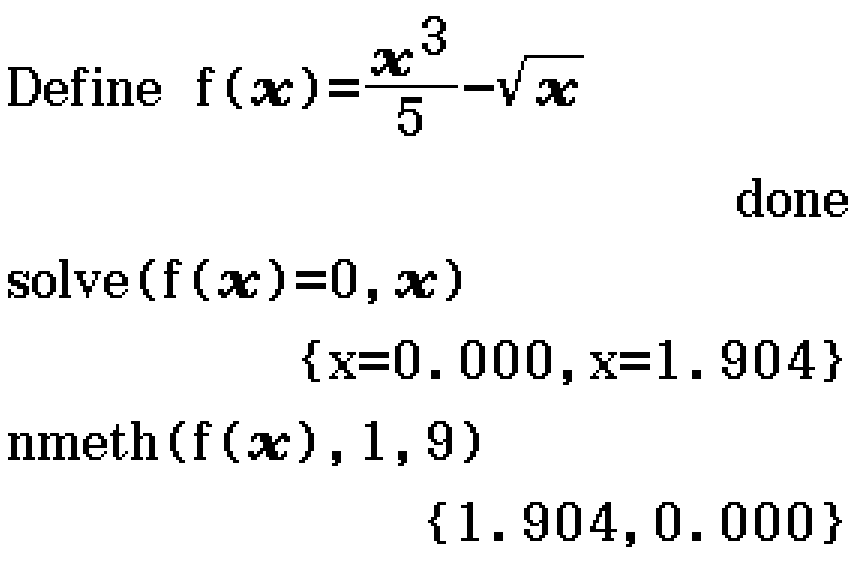 nmeth(f(x), 1, 9)